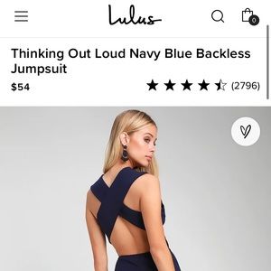 Lulu’s Thinking Out Loud Black Backless Jumpsuit